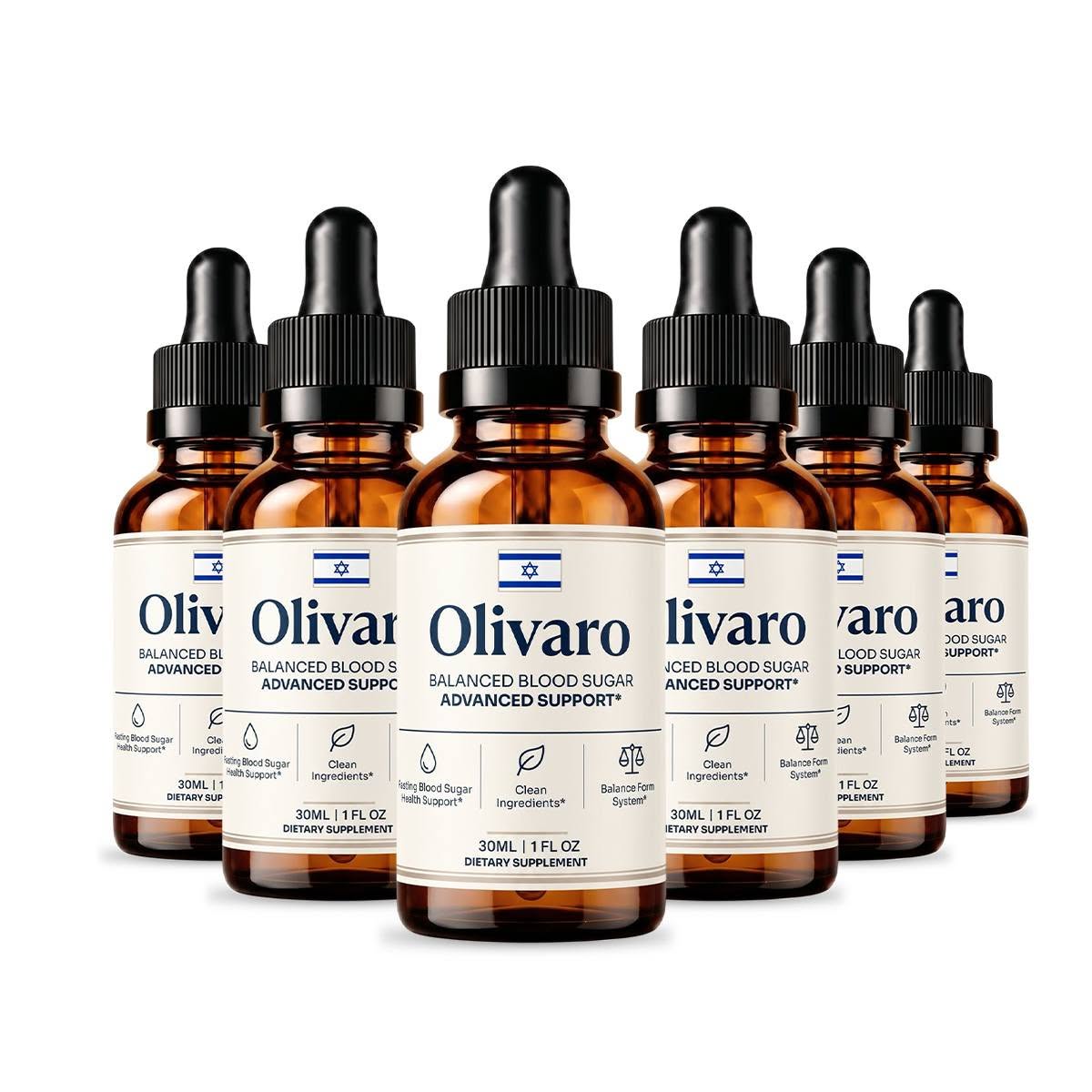 Six-bottle bundle of Olivaro Balanced Blood Sugar Advanced Support